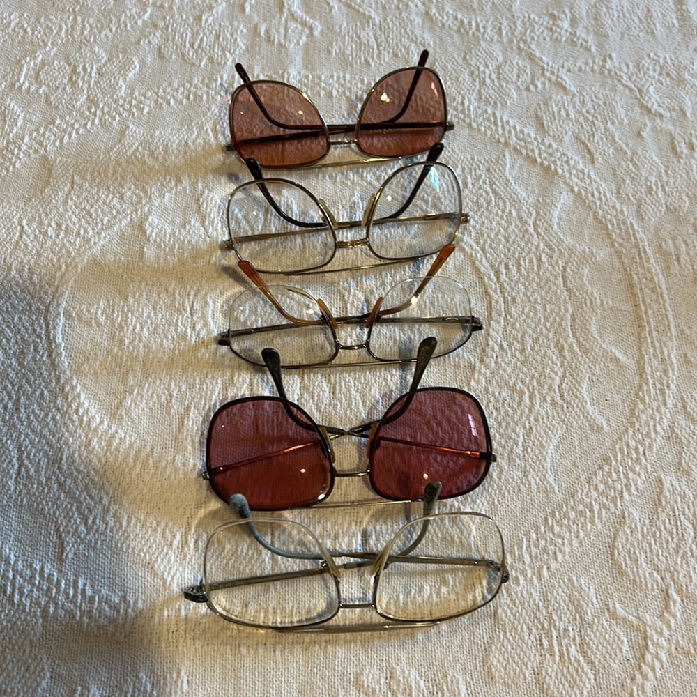 Men’s vintage glasses 5 Lot Frames Sunglasses and Regular